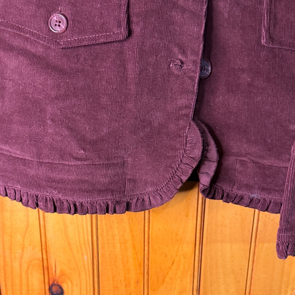 Artisan Vintage Deep Purple Corduroy Embroidered Blazer - Picture 5 of 6